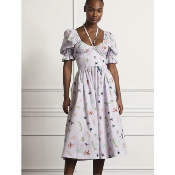 EUC Hill house lilac Ophelia dress in Sea Creatures - Picture 4 of 11
